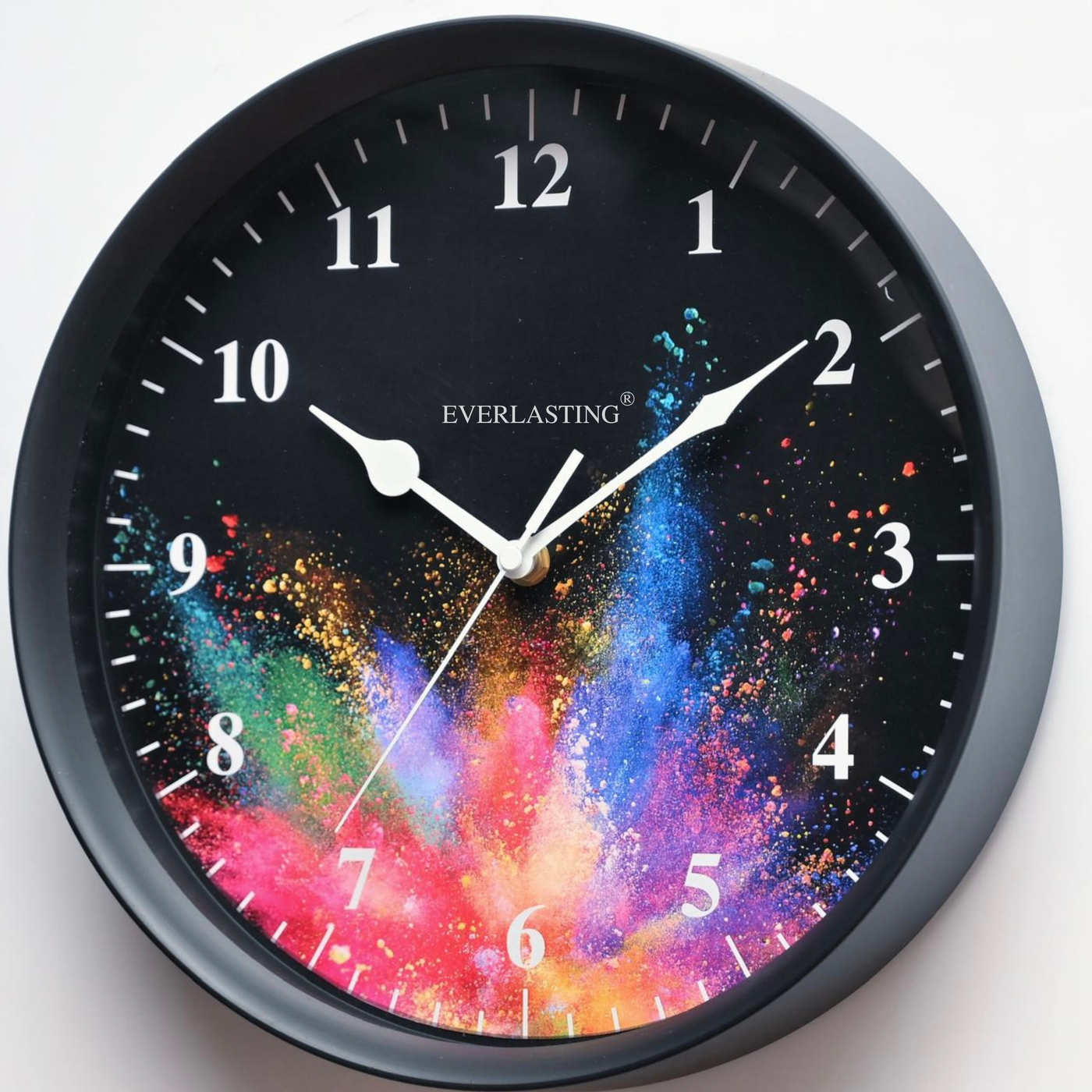 Everlasting Clocks 11.5" Black Splash Wall Clock