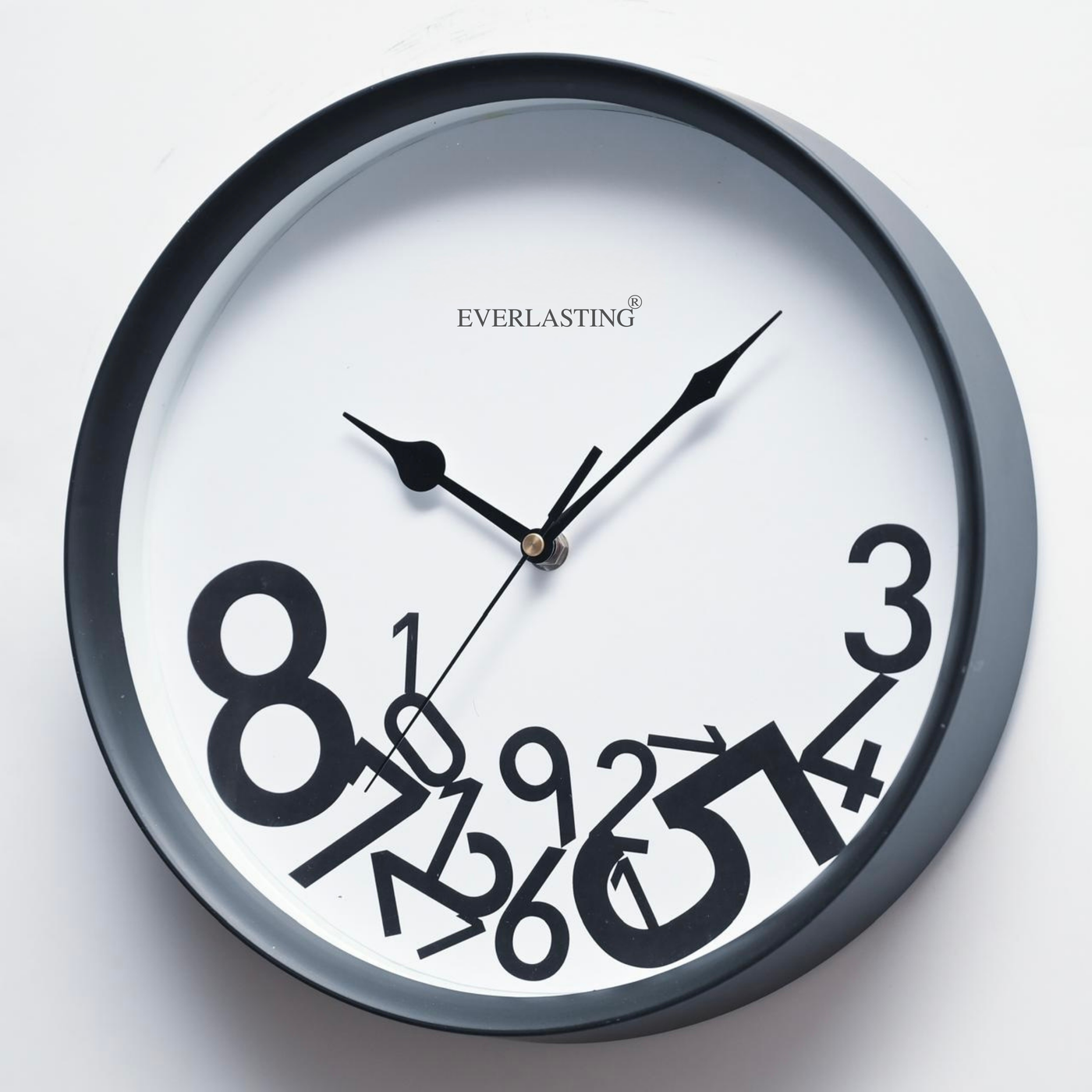 Everlasting Clocks 11.5" Scattered Digits Trendy Wall Clock