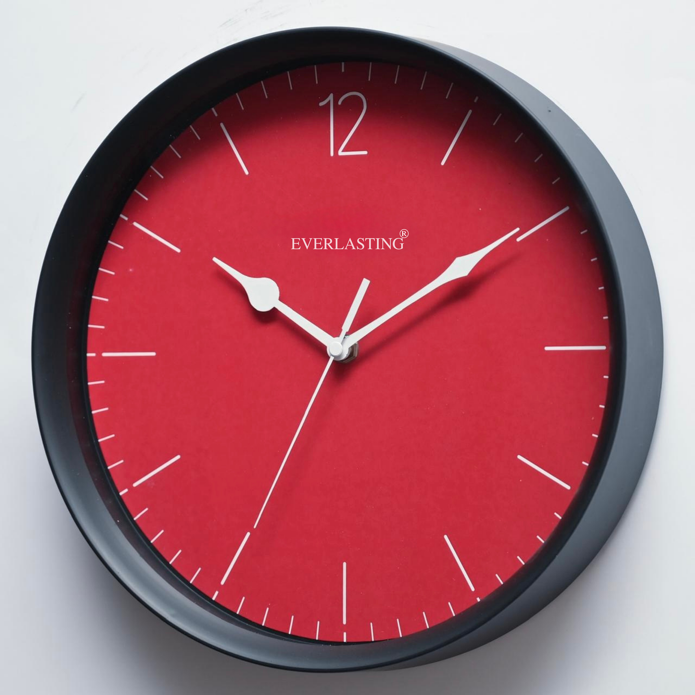 Everlasting Clocks 11.5" Hot Red Wall Clock