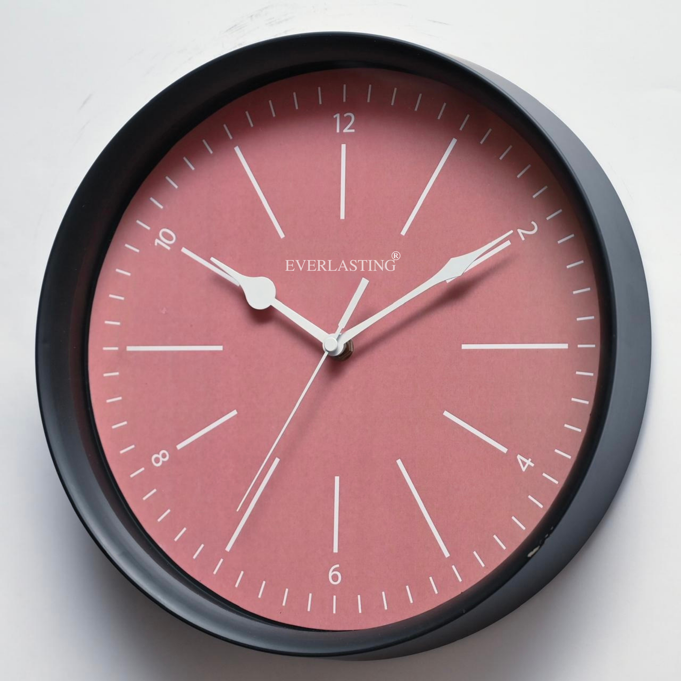 Everlasting Clocks 11.5" Pink Trendy Wall Clock